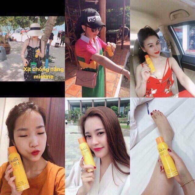 Siêu Sale 12/12 Xịt chống nắng Mistine Aqua Base Sun Body Spray SPF 50 PA+++