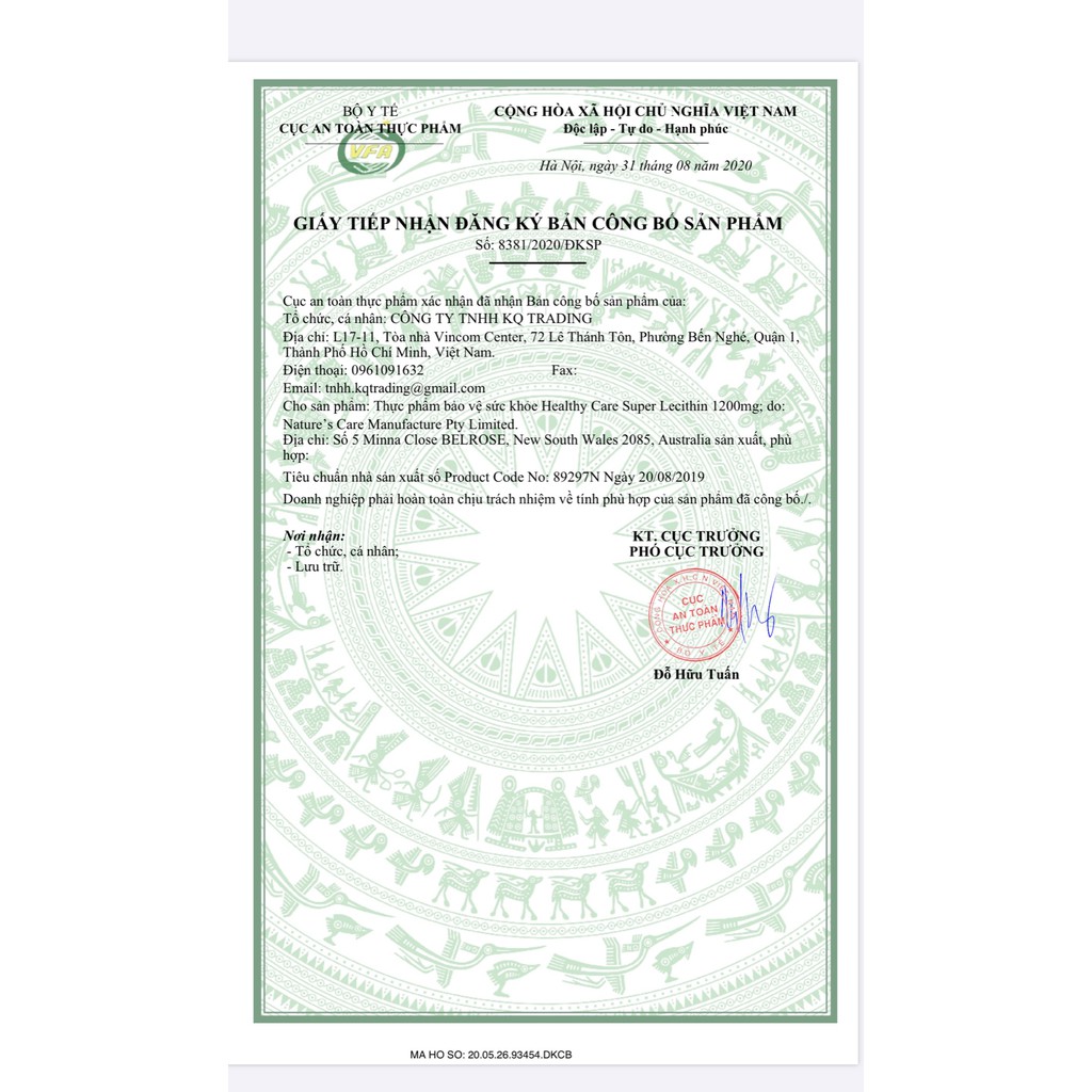 Mầm Đậu Nành Lecithin Healthy Care 1200mg