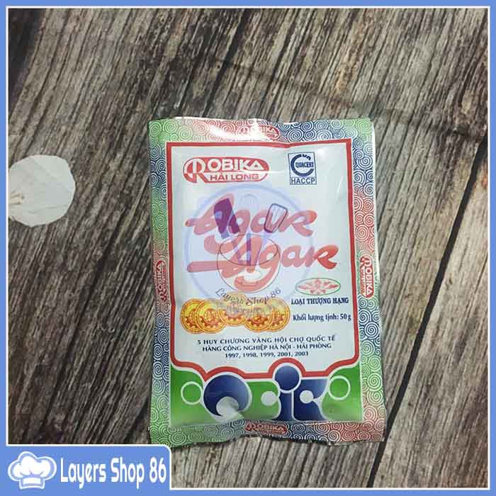 Bột rau câu giòn Agar Hải Long loại ngon hảo hạng, bột chuyên dùng làm thạch Date năm 2023