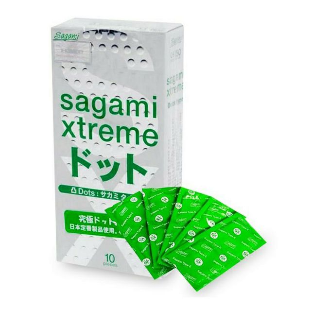 [ CHÍNH HÃNG ] - Bao Cao Su Sagami Xtreme White, siêu mỏng, Gân gai nổi, ôm khít  - Hộp 10 chiếc