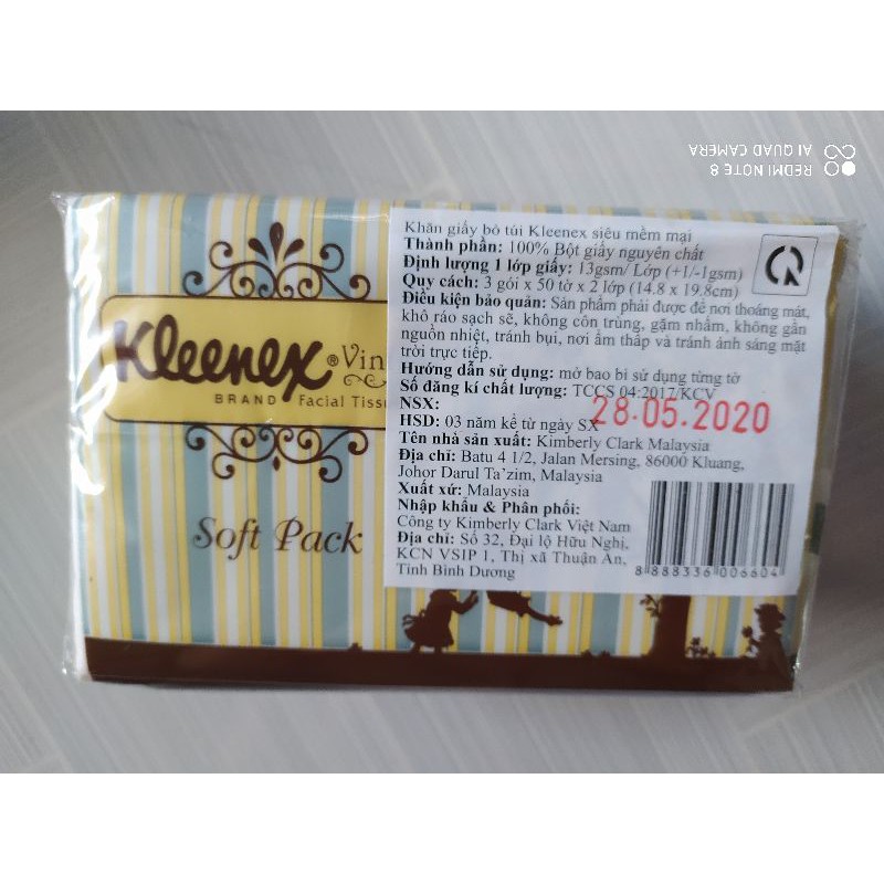 khăn giấy bỏ túi Kleenex 50 x 3 gói