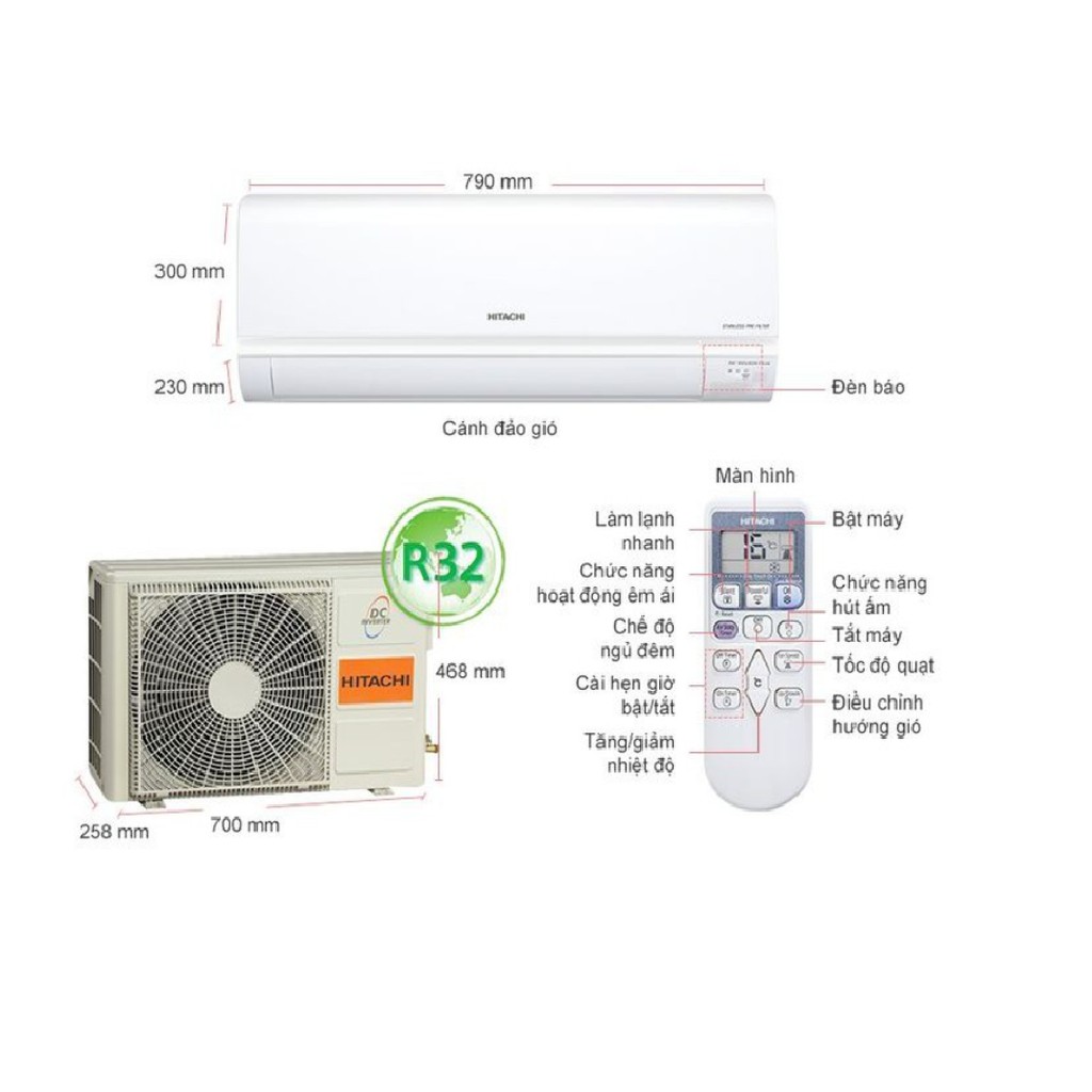 RAS-XJ13CKV- MIỄN PHÍ CÔNG LẮP ĐẶT-Máy lạnh Hitachi Inverter 1.5 HP RAS-XJ13CKV