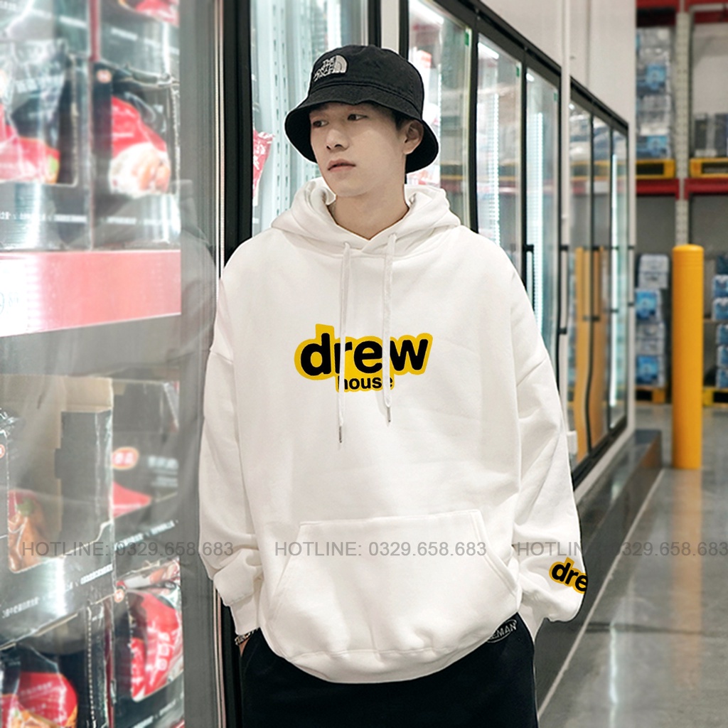 (Mẫu Mới) Áo Hoodie nam nữ chữ Drewhouse unisex phong cách Hàn Quốc cá tính, Chất Nỉ Bông Dày Dặn