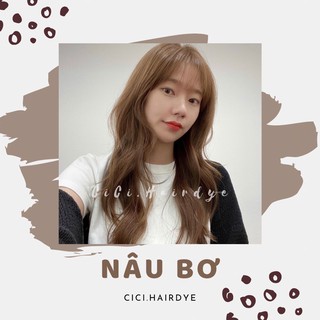 Thuốc nhuộm màu NÂU BƠ ( tặng kèm trợ dưỡng+ găng tay)