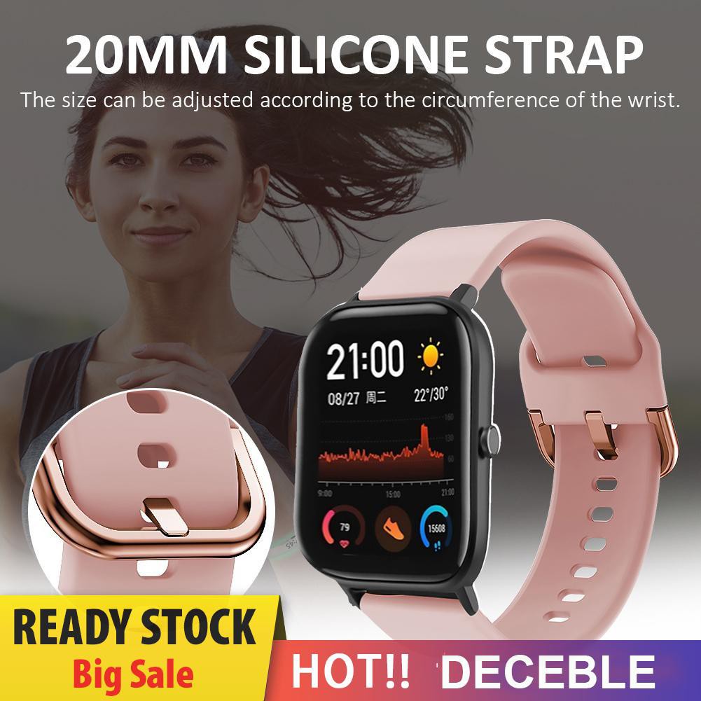 Deceble Silicone 20mm Watch Strap Wristband for Amazfit GTS Garmin Move Vivomove HR