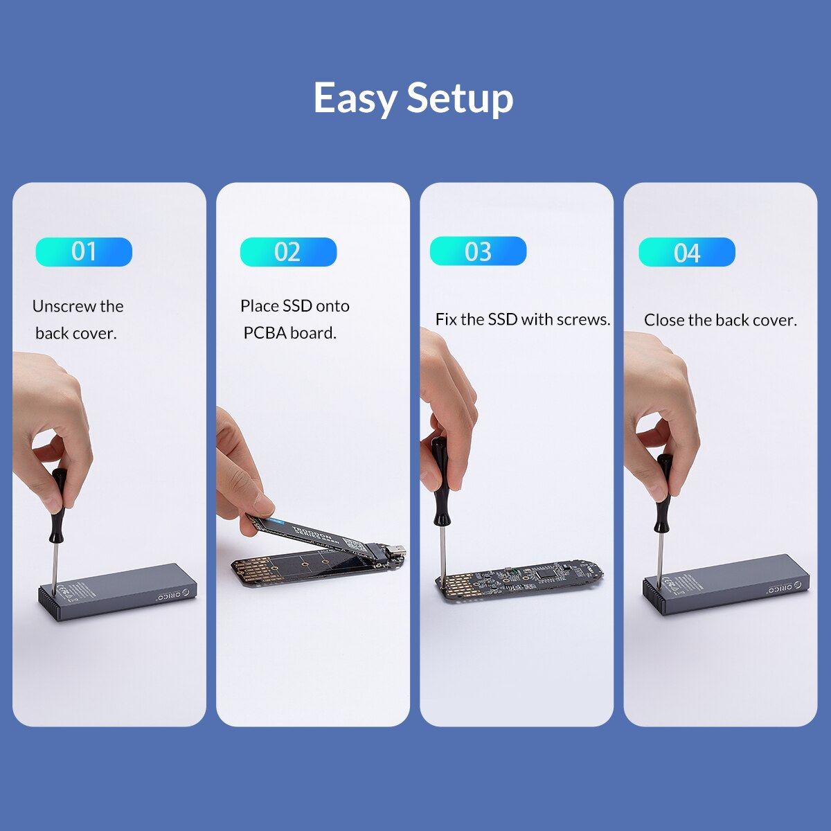 Vỏ ổ cứng ORICO M2PAC3-G20 USB3.2 20Gbps M.2 NVMe SSD chất lượng cao | BigBuy360 - bigbuy360.vn