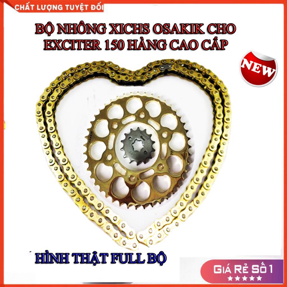 NHÔNG XÍCH OSAKIK CHO EXCITER150CC-428H  SIÊU ĐẸP