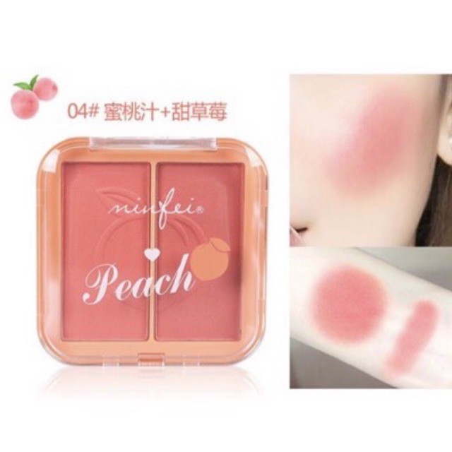 PHẤN MÁ HỒNG 2 Ô MÀU ĐÀO PEACH 🍑 | BigBuy360 - bigbuy360.vn
