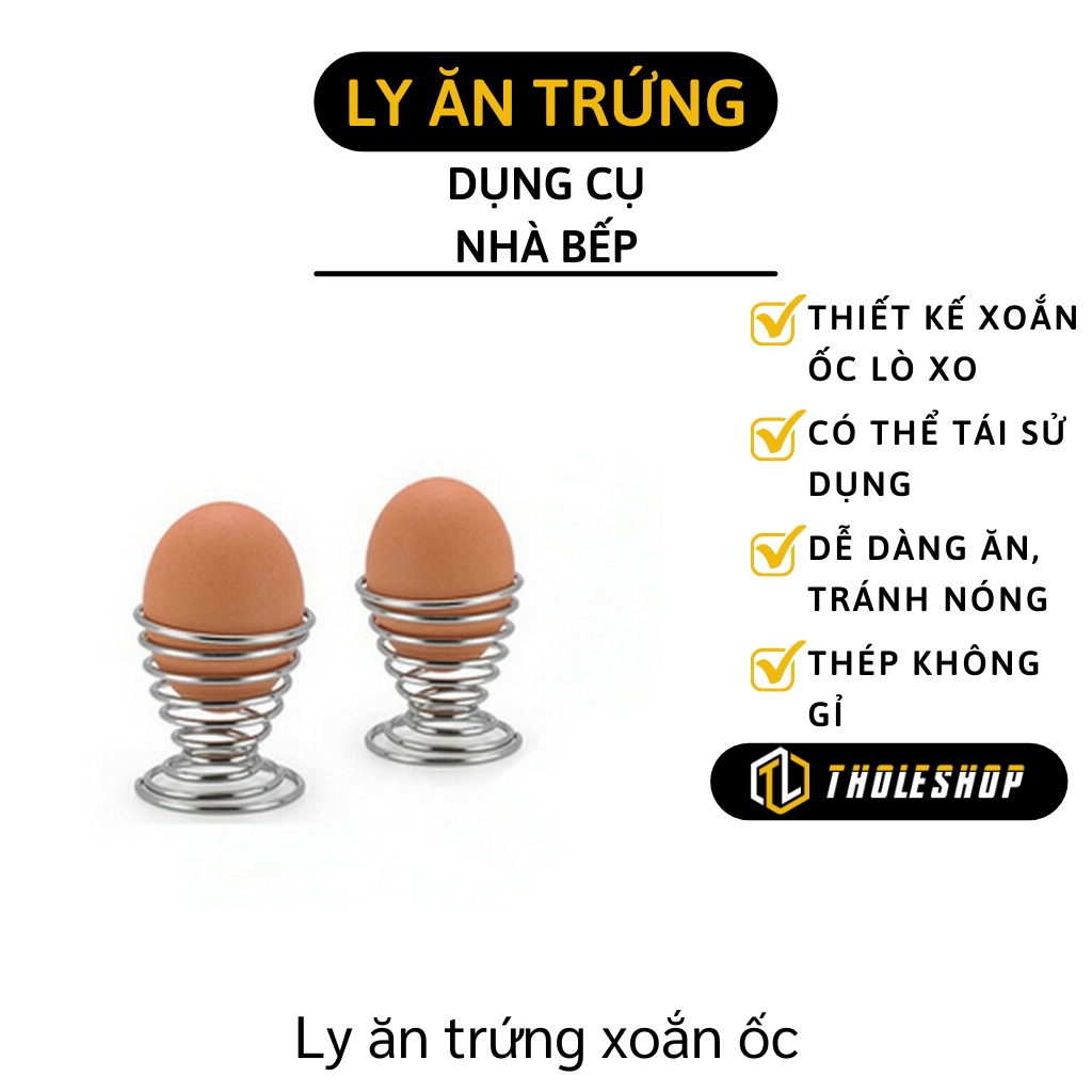 Ly Ăn Trứng Vịt Lộn Vòng Xoắn Inox Không Gỉ  5189