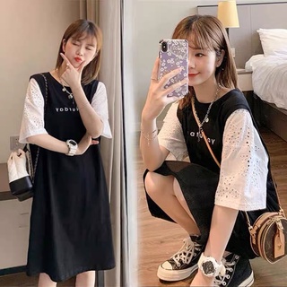 Đầm Thun Ngắn Tay Thời Trang Seoul Soul 2022 (2 Màu)