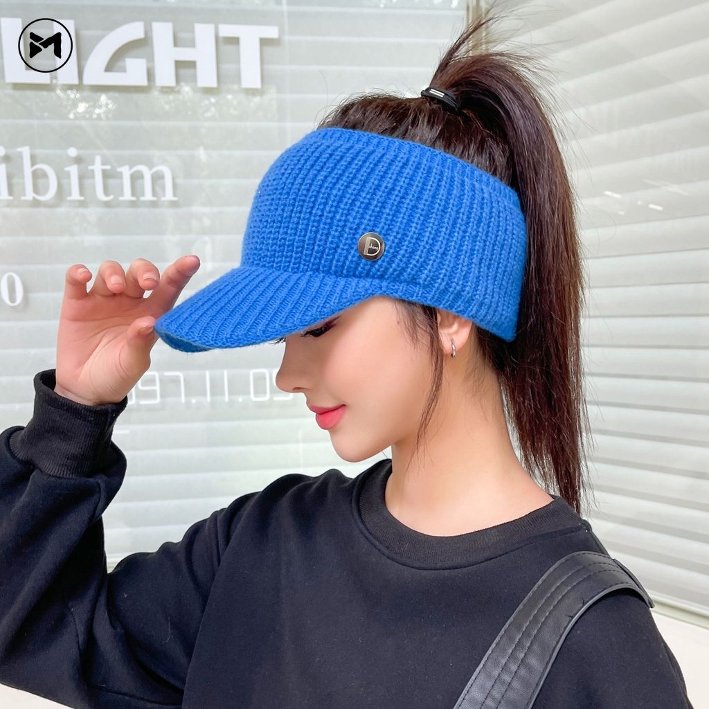 Hàng Mới Về Mũ Len Bóng Chày Dệt Kim Khoét Rỗng Đính Đinh Tán Kim Loại Ấm Áp Ngoài Trời Cho Nữ Năm 2022