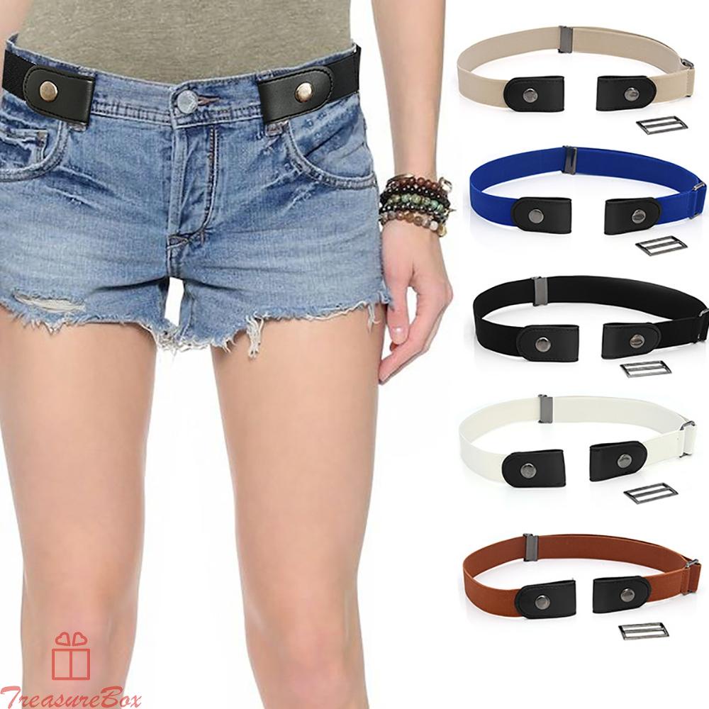 Belt Women/Men Belts Buckle-free Comfortable Dresses Elastic For Jeans