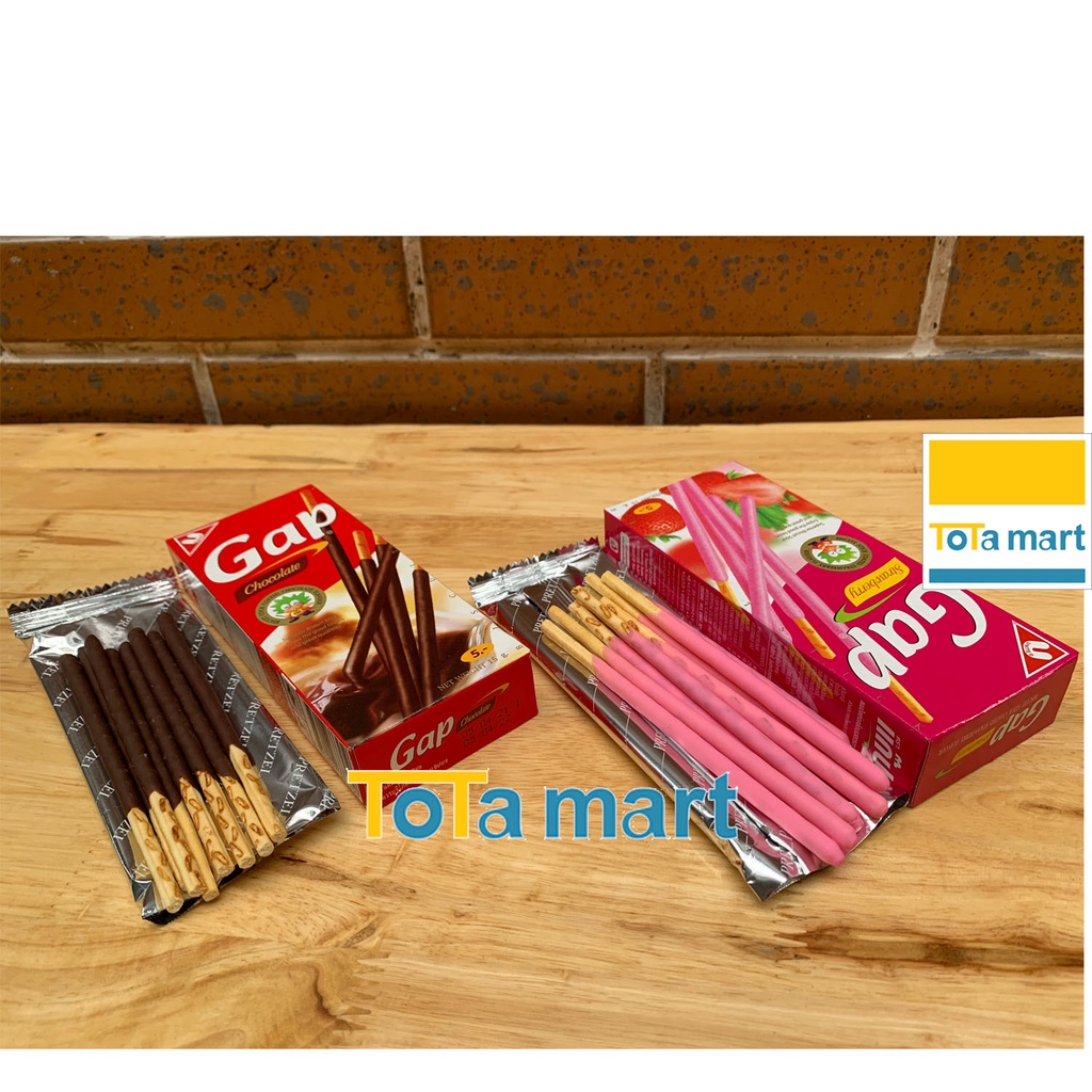 Bánh que GAP Thái Lan vị socola , dâu, sữa 15g.