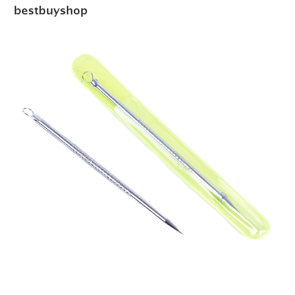 Set 2 dụng cụ nặn mụn đầu đen bằng thép không gỉ an toàn tiện dụng