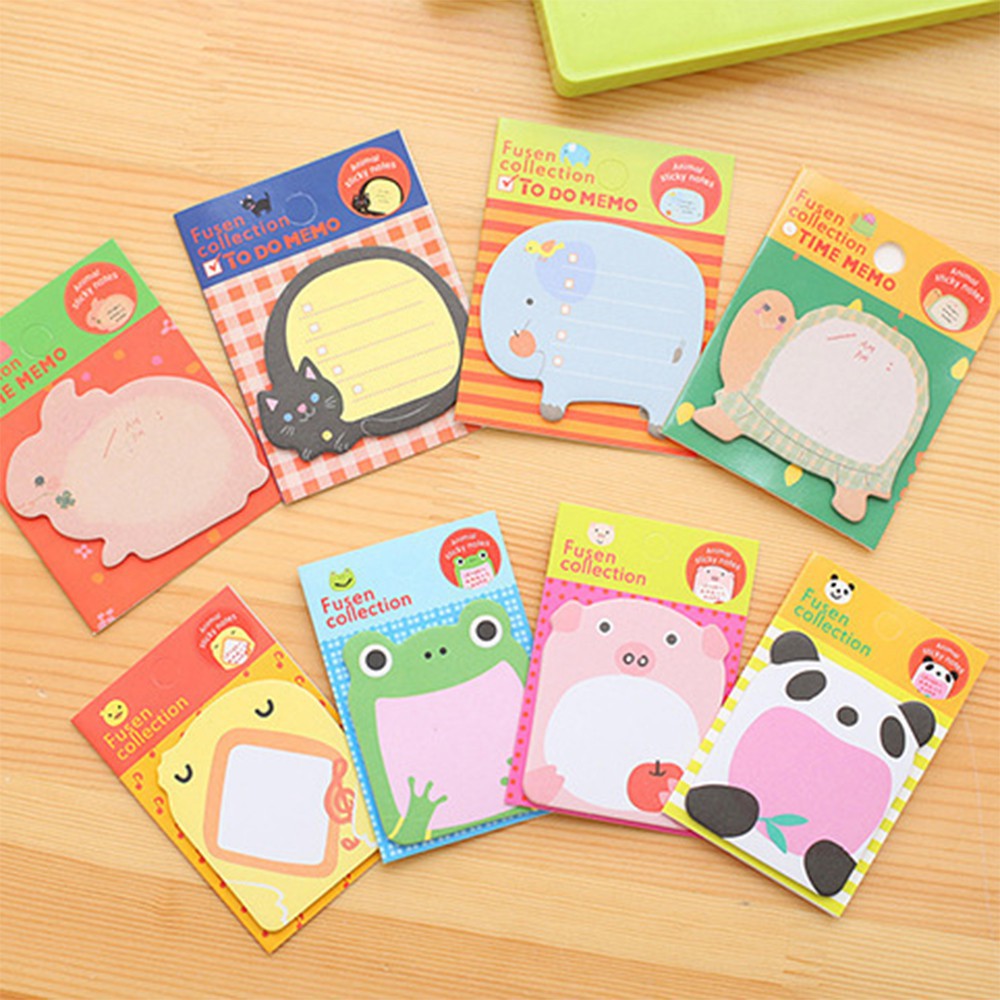 Giấy note hoạt hình động vật cute ( gấu,rùa,gà,mèo .v.v. --- LOẠI RẺ NHẤT )