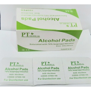 Gạc Tẩm Cồn Alcohol Pad Greetmed/PT Medical hộp 100 miếng
