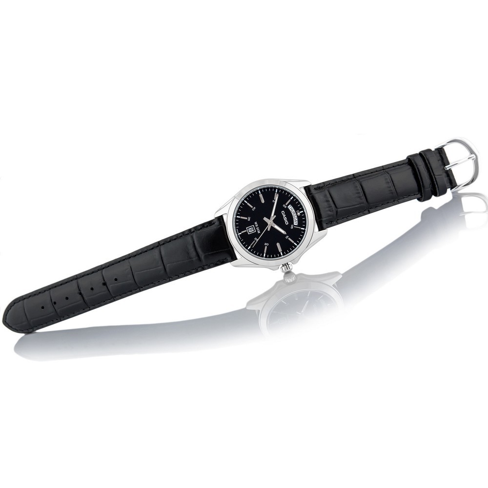 Đồng hồ nam Casio MTP-1370L-1AVDF Dây da đen - Mặt đen