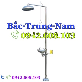 Cây rửa mắt khẩn cấp kết hợp vòi sen tắm khẩn cấp