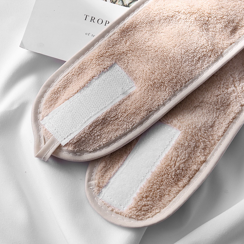 Băng Đô Thể Thao/Trang Điểm Bằng Vải Lông Cừu San Hô Khóa Dán Cho Nữ