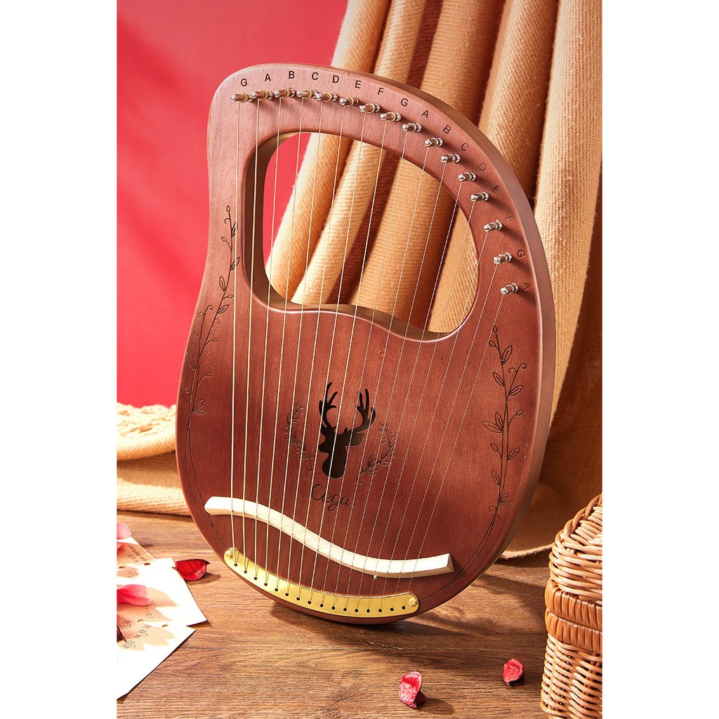 [LYRE 16 DÂY CEGA TRÒN] Đàn hạc cầm tay LYRE HARP CEGA-IM023 đày đủ phụ kiện 16 DÂY Âm vang phím chuẩn