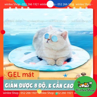Thảm gel đệm nước phụ kiện làm mát cho chó mèo kích thước 36cm giảm tình trạng sốc nhiệt HO046