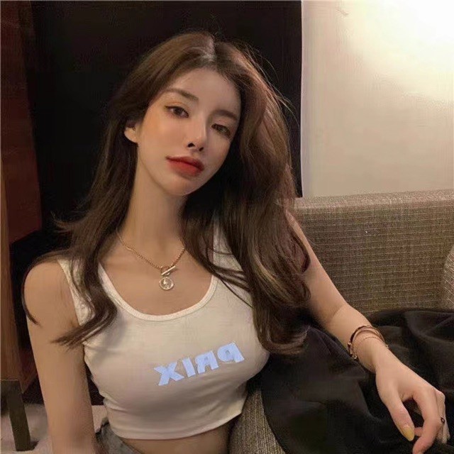 Áo bra croptop thể thao phát quang chữ Prix