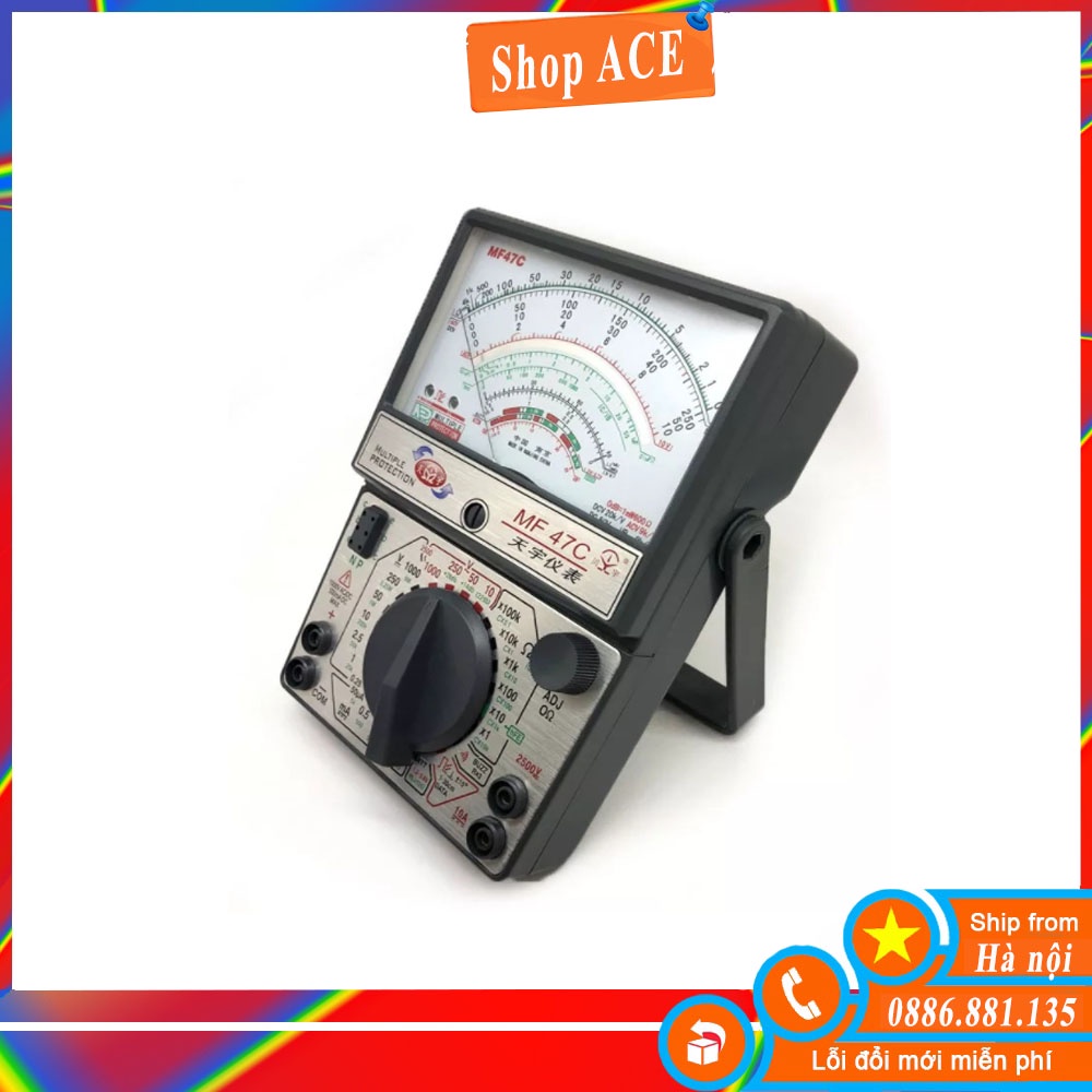 Đồng Hồ Cơ Vạn Năng Kim MF47C Tặng Kèm 2 Pin