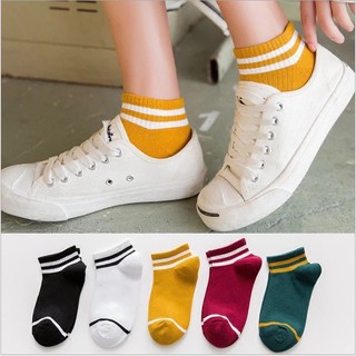Combo 10 đôi tất nư cổ kẻ nhiều màu