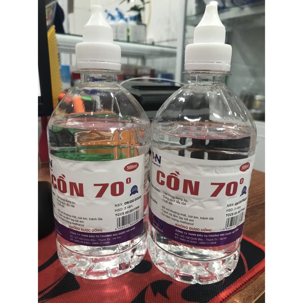 Combo 10 Chai Cồn Sát Khuẩn 70 độ chai 500ml