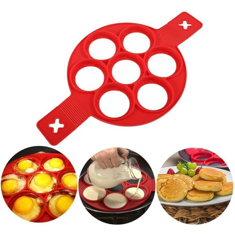 LANSEL Dụng Cụ Làm Trứng Hình Tròn / Trái Tim Bằng Silicone