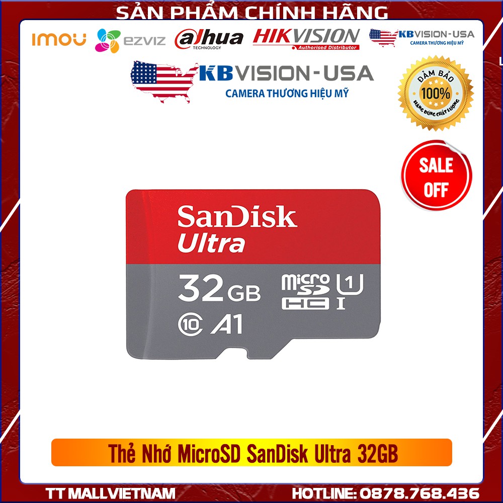 Thẻ Nhớ MicroSDHC SanDisk Ultra 32GB