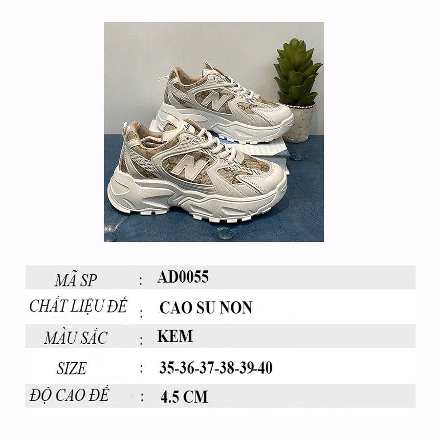 (FREESHIP)Giày thể thao nữ tăng chiều cao kết hợp thoáng khí phong cách sneaker hàn quốc TAMI-AD0055