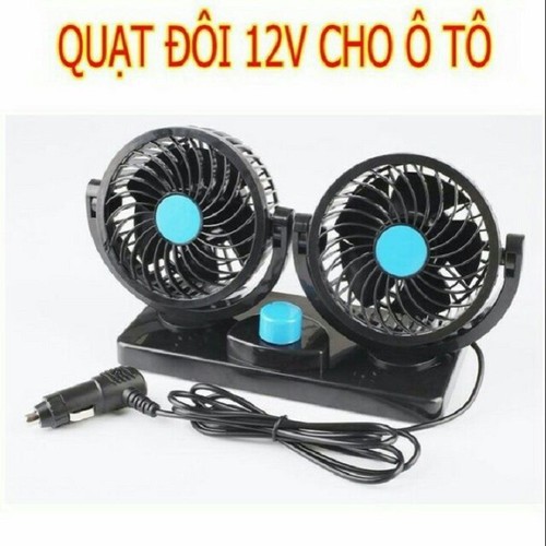 Quạt đôi 12V dành cho xe ô tô - Quạt ô tô