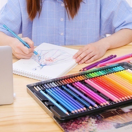 Bút Chì Màu Nước 72 Màu Sắc Hòa Tan Trong Nước Chuyên Nghiệp Dành Cho Học Sinh/Văn Phòng