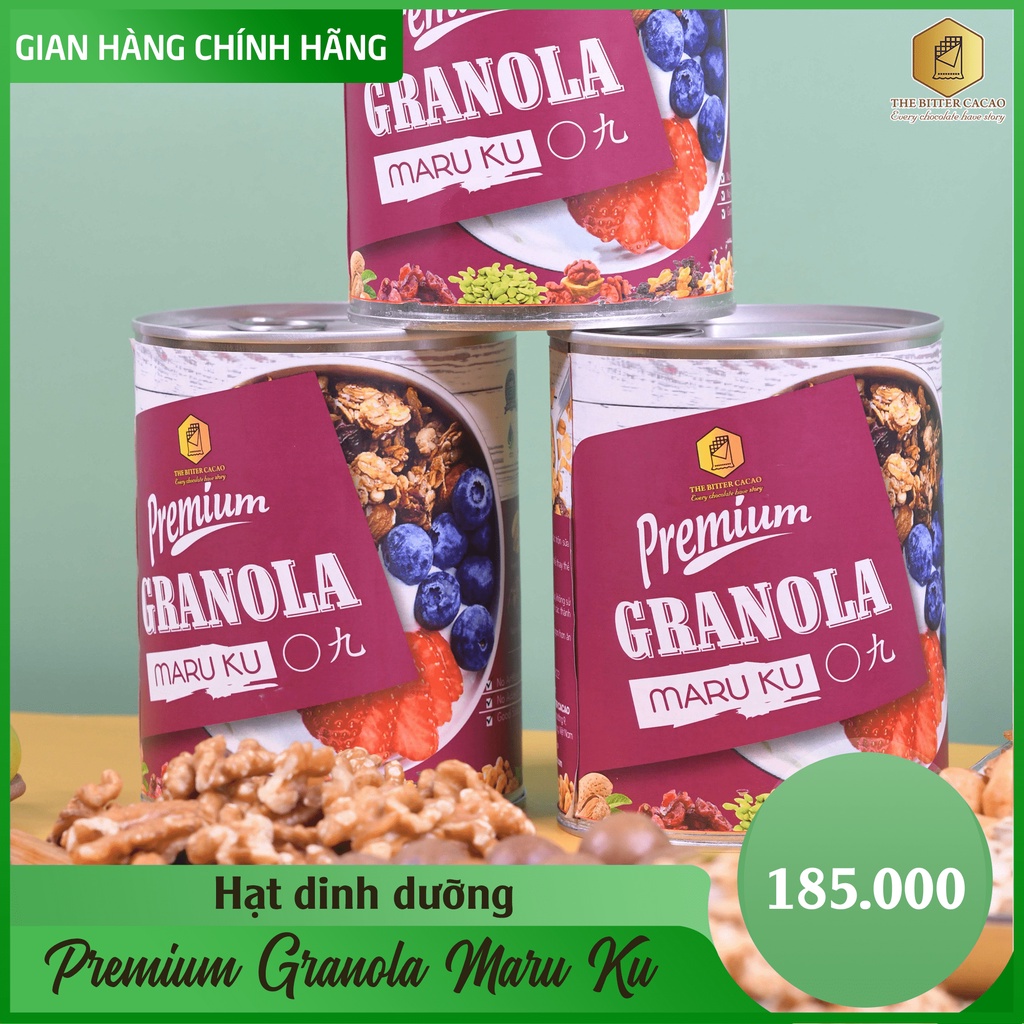 Hạt Ngũ Cốc The Bitter Cacao Premium Granola Maru Ku Hộp 500g