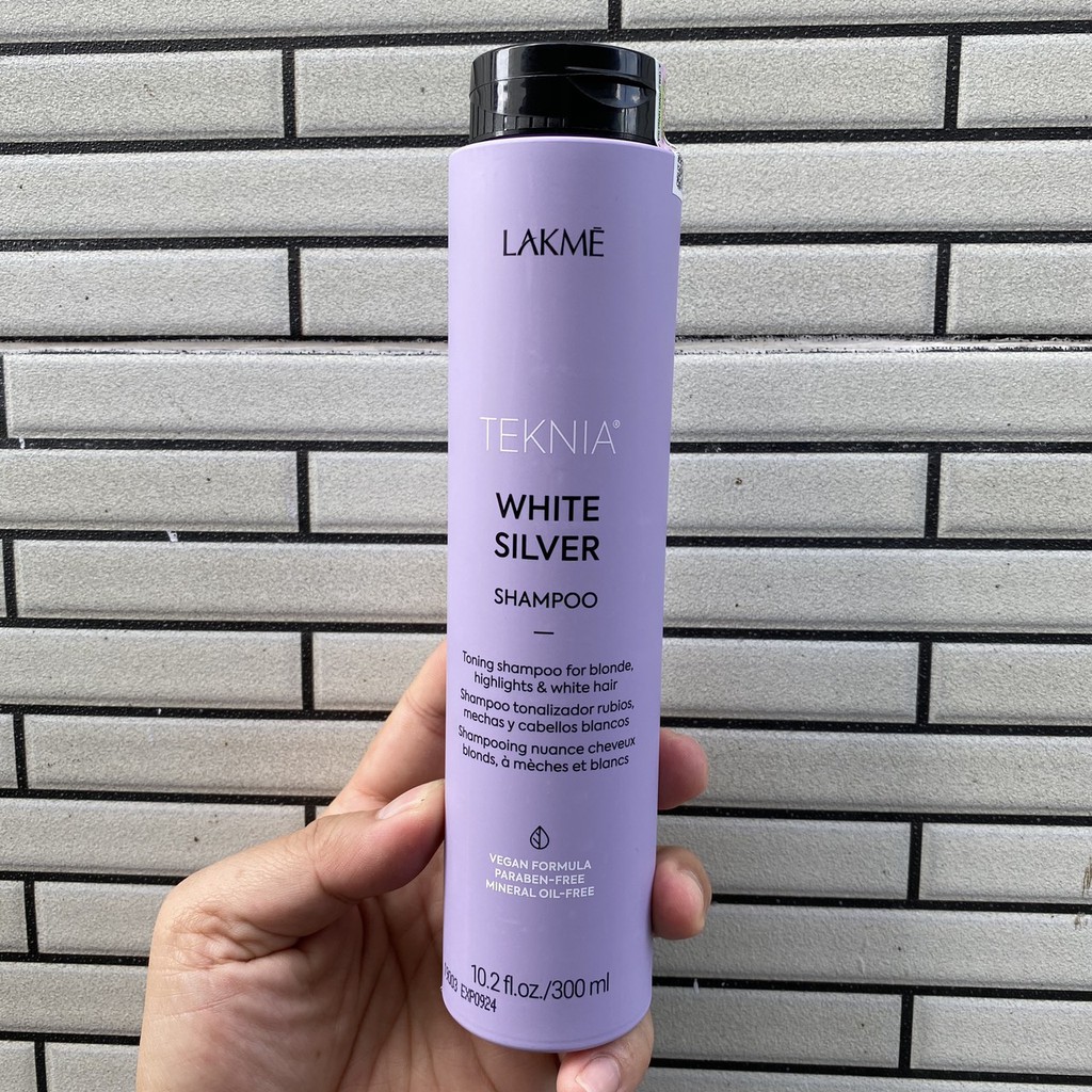 Dầu gội cho tóc rất sáng hoặc bạc Lakme Teknia White Silver Shampoo 300ml ( New 2021)