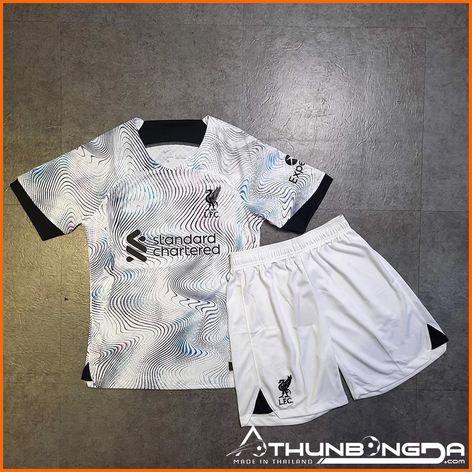 Áo Liverpool trắng sân khách 2022/2023, 2022/23 bản PLAYER Issue BODY fit cao cấp Thái Lan