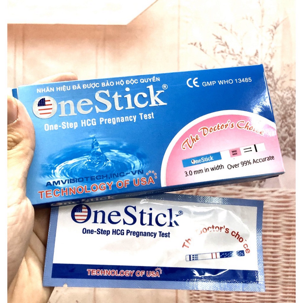 [Chính hãng] Que Thử thai OneStick 2 vạch chính xác - test thử thai hai vạch sớm nhanh hiệu quả tức thì