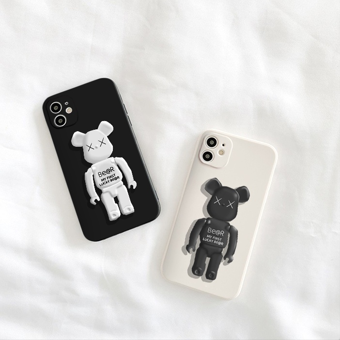 Ốp iphone hot trend Gấu BEAR vuông cạnh ốp lưng iphone 6/6splus/7plus/8/8plus/xr/xs/12/13/pro/max/plus/promax tr320