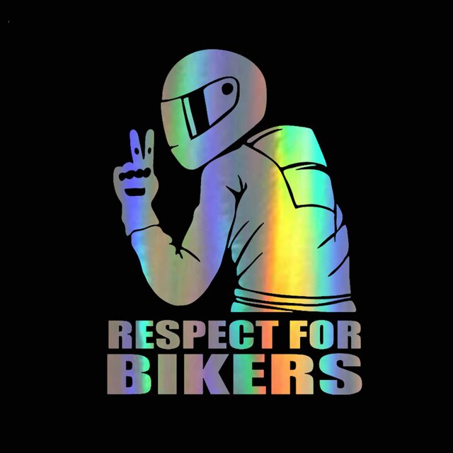 Tem Decal Trang Trí Ô Tô Xe Máy Vinyl Chống Thấm Nước In Chữ Respect For Bikers