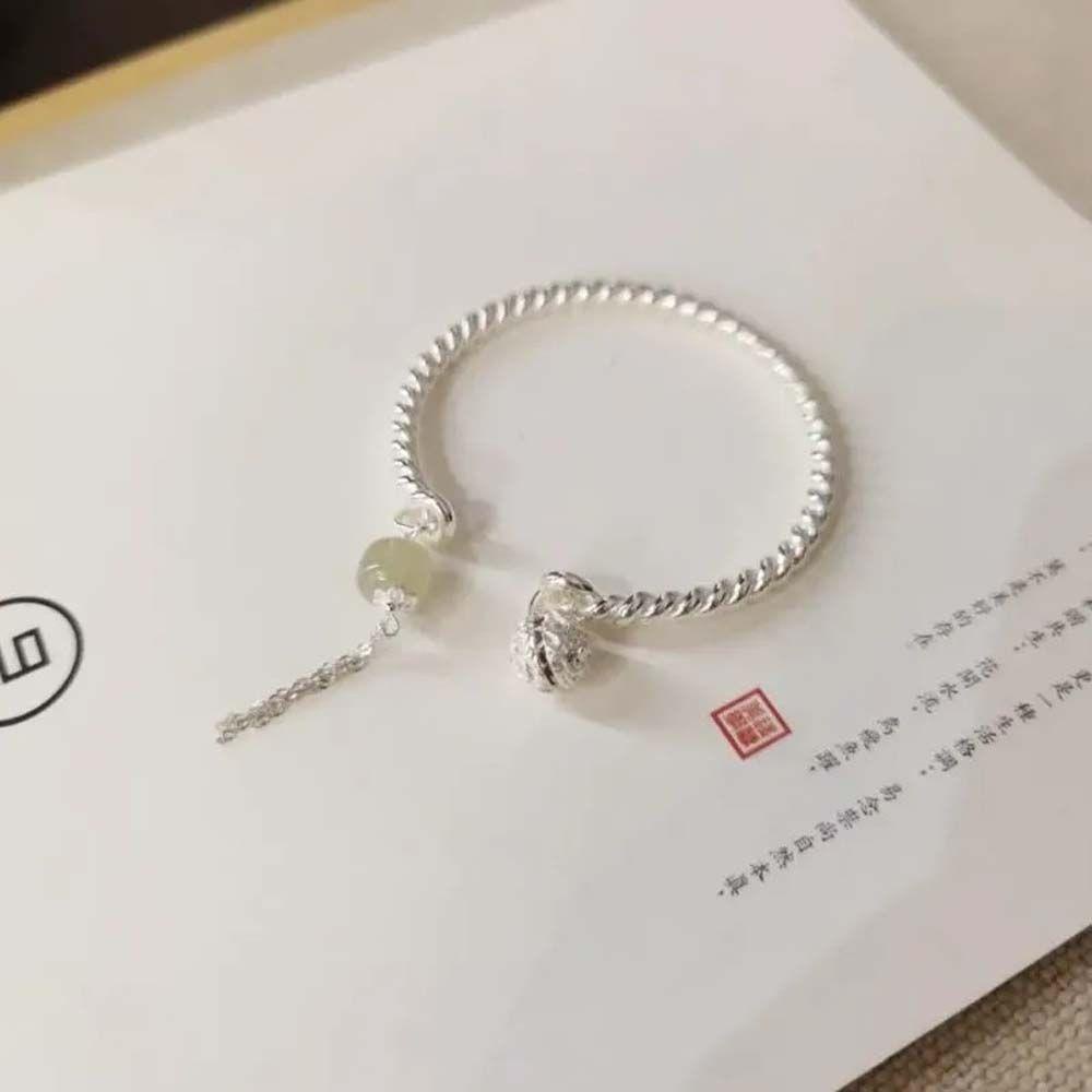 Qqmall Vòng Tay Dạng Hở Phối Tua Rua Và Chuông Phong Cách Hàn Quốc Sang Trọng Làm Quà Tặng Bạn Bè