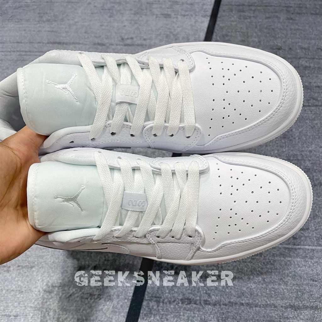[GeekSneaker[ Giày Jordan 1 Low All WHITE