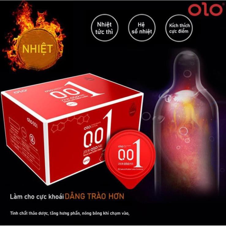 Bao Cao Su Siêu Mỏng OLO 001 Goddess Bao Cao Su Nhiều Gel Bôi Trơn 1 hộp 10 BCS