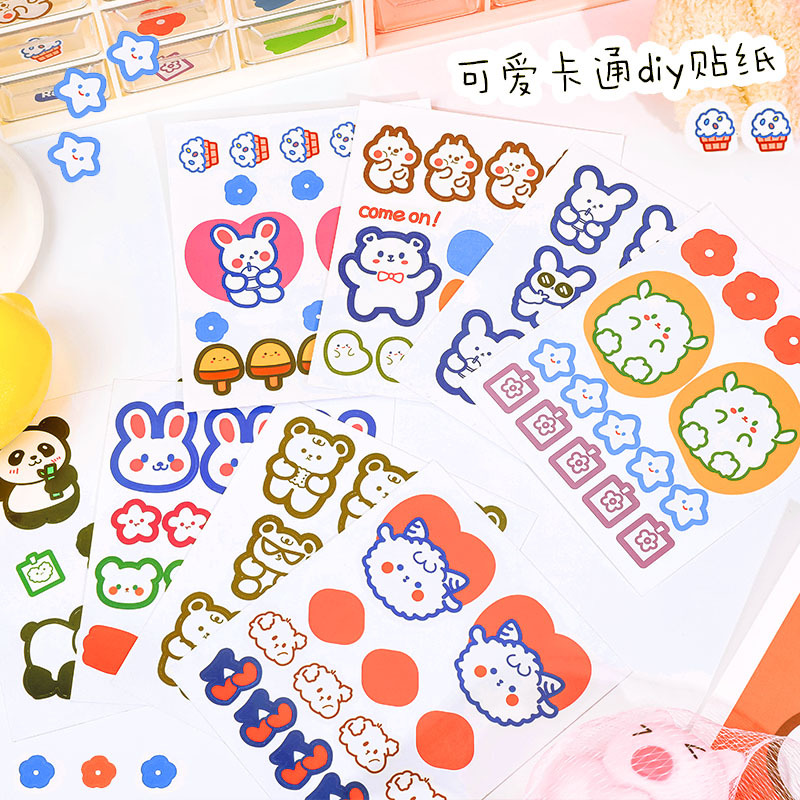 Sticker Dán Trang Trí Hình Hoạt Hình Xinh Xắn Cho Bé Gái