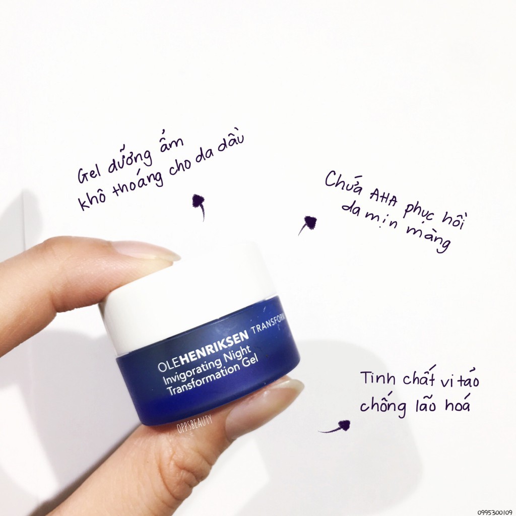 Gel phục hồi, làm sạch sâu Ole Henriksen Invigorating night Transformation Gel OleHenriksen Mini 7ml