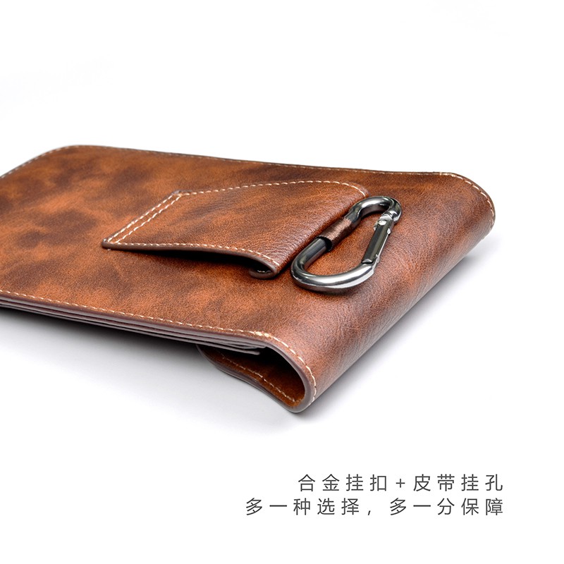 Túi Da PU Đựng Điện Thoại Đeo Hông Kích Thước 4.7 inch / 5.2 inch / 5.5 inch / 6.5 inch Giá Đỡ