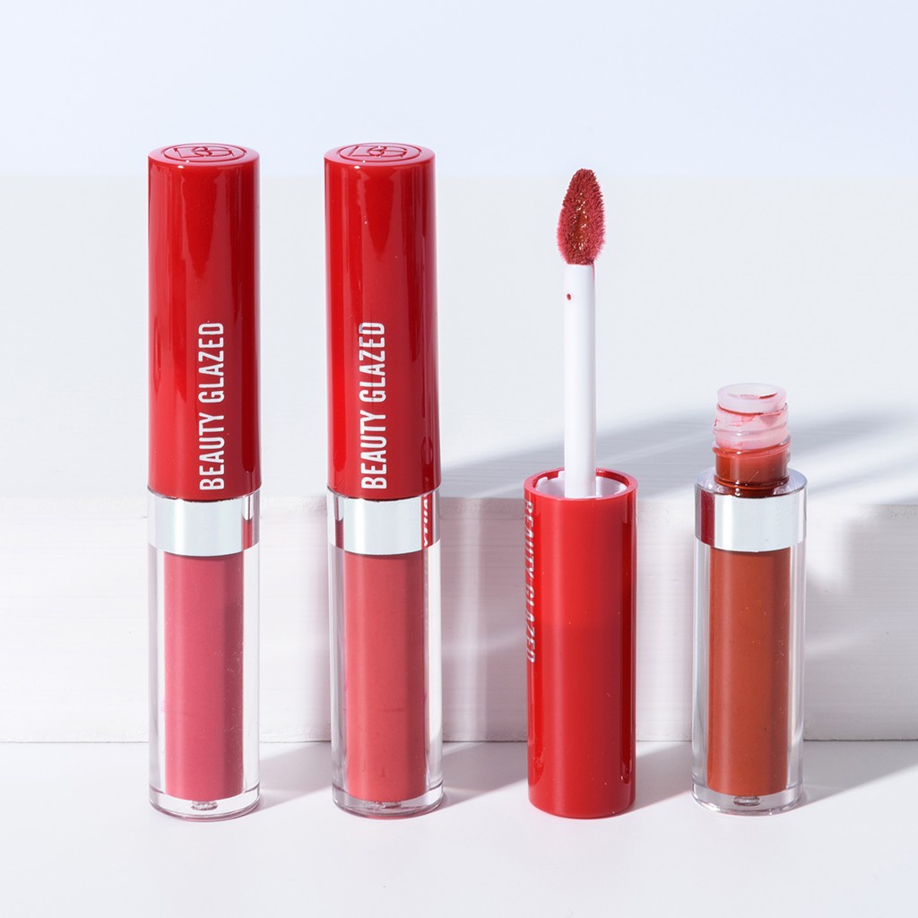 BEAUTY GLAZED 20 màu Son môi chống thấm nước lâu dài Cup-proof Matte Lip Make Up