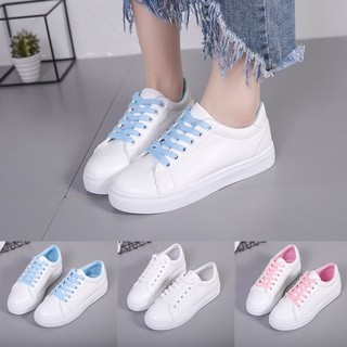 Giày sneaker nữ đế bệt giả da