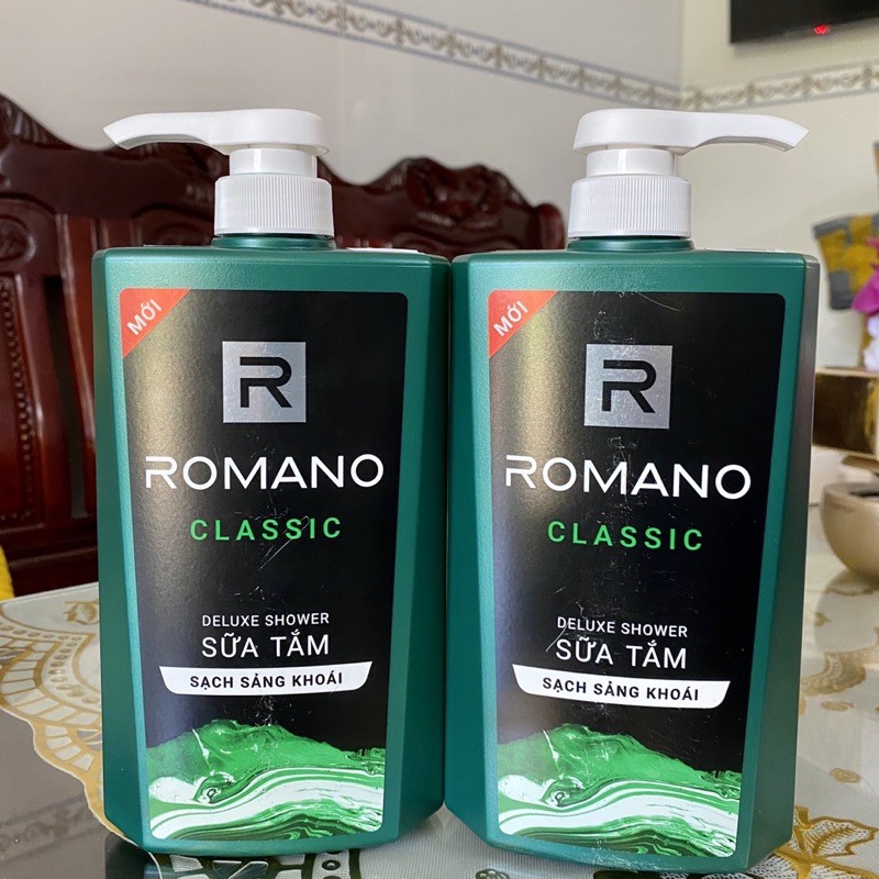 Dầu gội Sữa tắm Romano hương nước hoa Vip 2 trong 1 (2in1) (2 in 1) Classic/ Force/ Attitude/ Gentleman 650g (650gr)