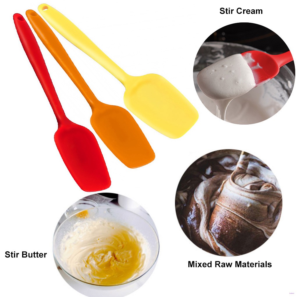 Bộ dụng cụ thìa trộn nguyên liệu làm bánh tiện dụng bằng silicon